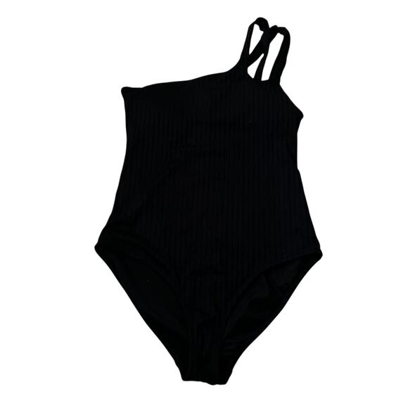 Aerie Black Padded One Piece Swimsuit Women's Swimwear Size Medium | 40-10 - Picture 1 of 5
